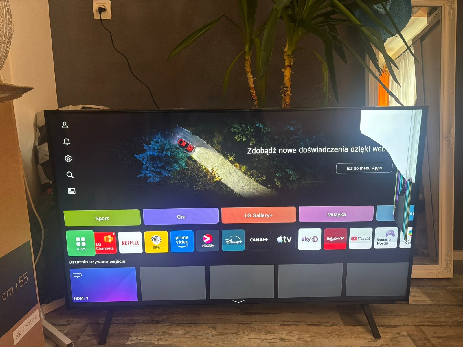 LG NanoCell TV 55 inch (55NANO81T3A) – Defect / Scherm kapot, Ophalen of Verzenden, Nieuw, Audio