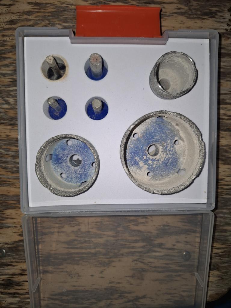Tegelboren set, Gebruikt, maar nog goed, 7 boren, Ophalen of Verzenden, Gebruikt, Overige typen