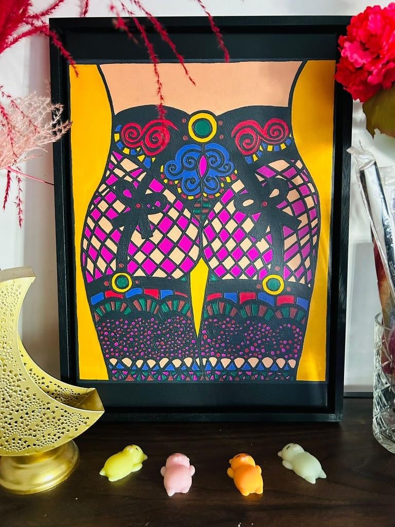 Kunstprint "Mrs Kinky Ass" - ingelijst, Ophalen of Verzenden