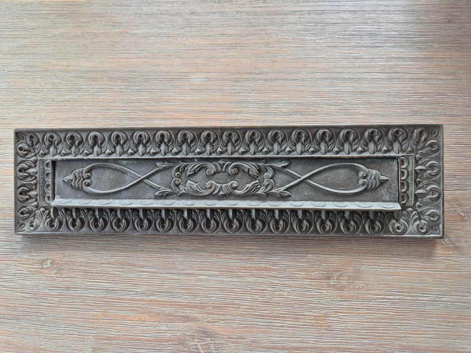 Antieke Brievenbusklep Koper/Messing - Groot Model, Ophalen of Verzenden, Koper