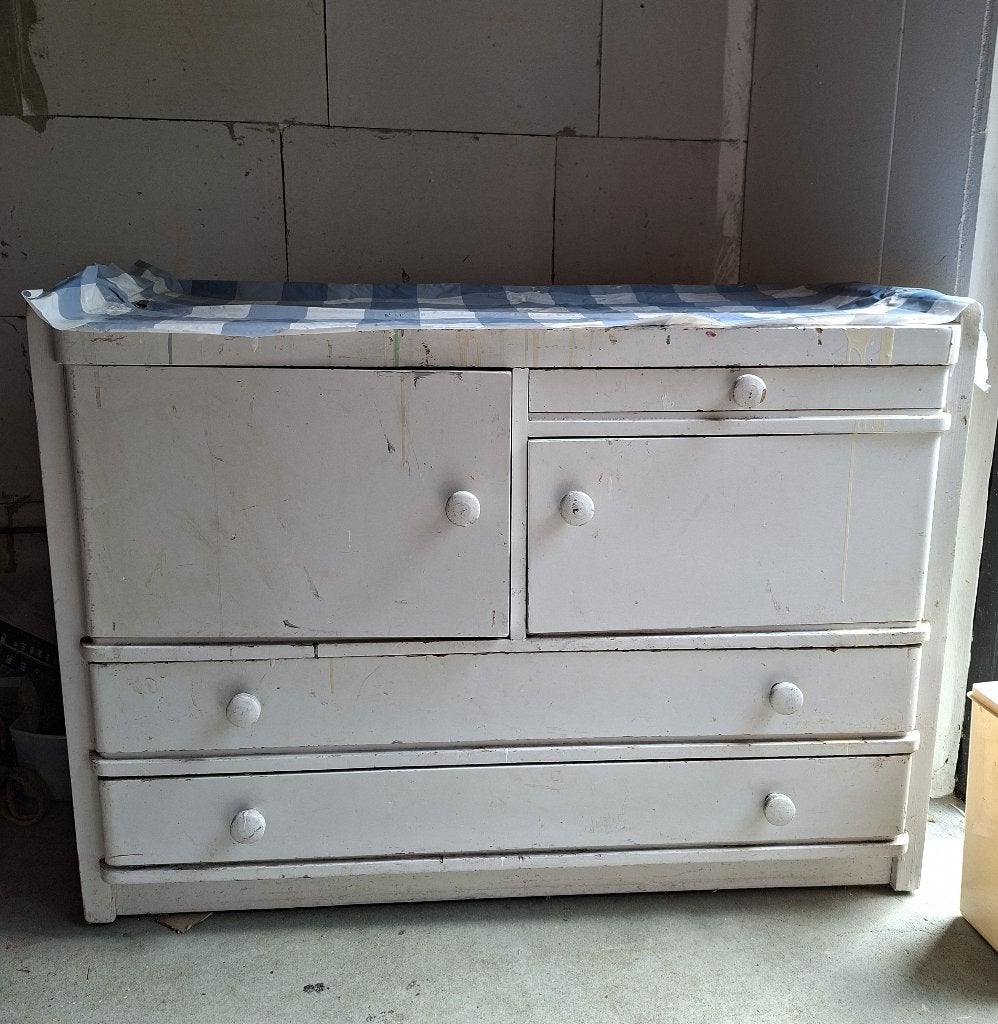 werkbank (oude commode), Ophalen, Gebruikt