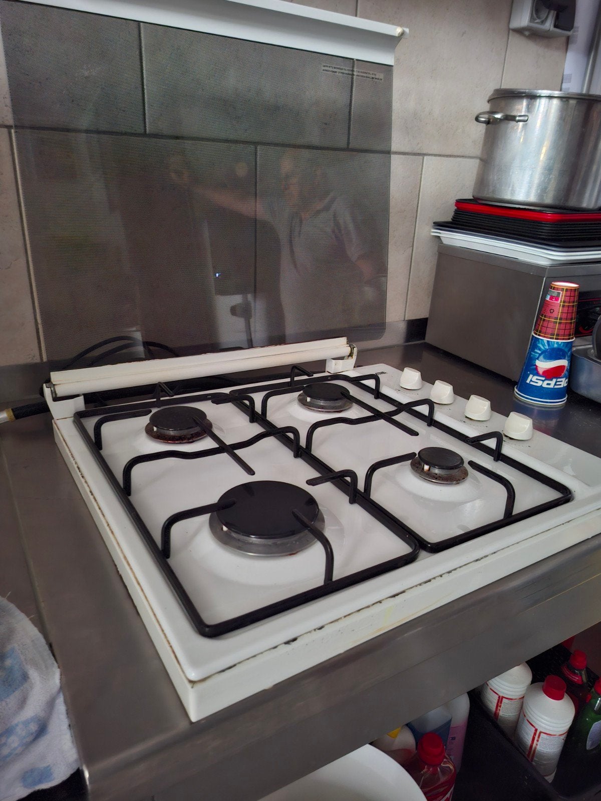 Gaskookplaat, Ophalen, Gebruikt, Minder dan 85 cm, 4 kookzones