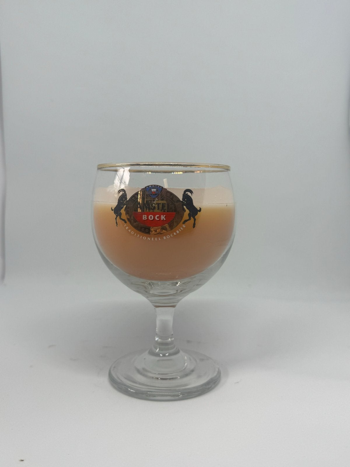 Unieke zelfgemaakte bierkaars -Amstel, Verzenden, Nieuw, Glas, Kaars