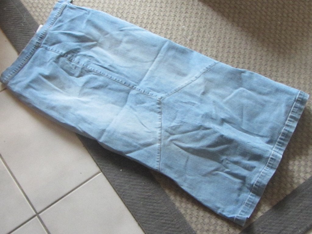 Positierok jeans recht lang H&M Mama small, met gratis topje, Blauw, Rok, Ophalen of Verzenden, Zo goed als nieuw