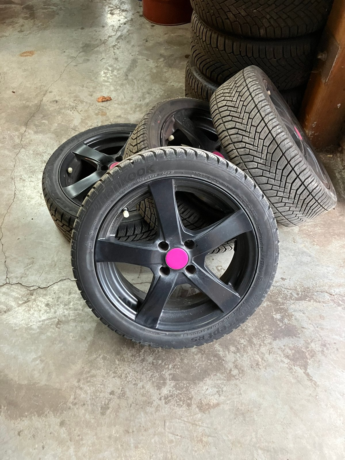 Aluminium velgen met zgan banden 4x100, Ophalen, 16 inch, Band(en), 195 mm