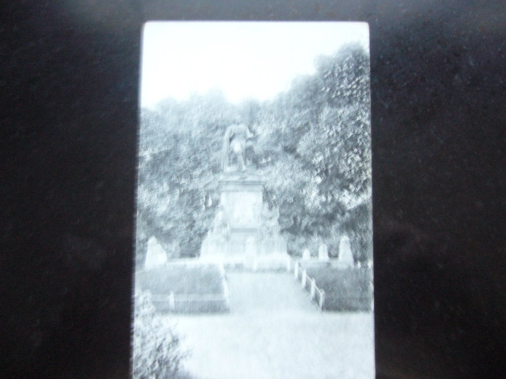AMSTERDAM  =  STANDBEELD  VOOR VONDEL IN HET VODELPARK, Ophalen of Verzenden, Voor 1920, Gelopen, Noord-Holland