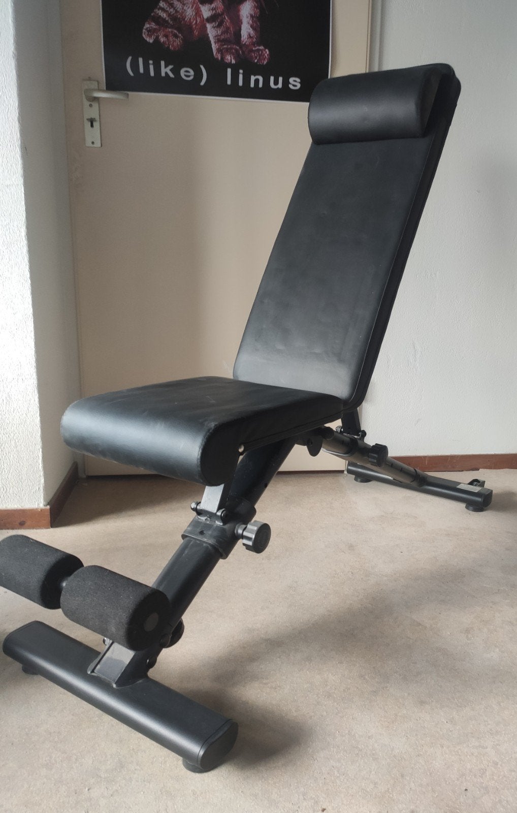 PASYOU verstelbare halterbank + gewichten, Sport en Fitness, Fitnessmaterialen, Ophalen, Gebruikt, Fitnessbank