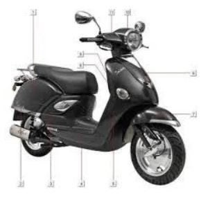 Voetsteun rechts Rover Disegno Fino Lambretta 50qt-f-030402, Ophalen of Verzenden