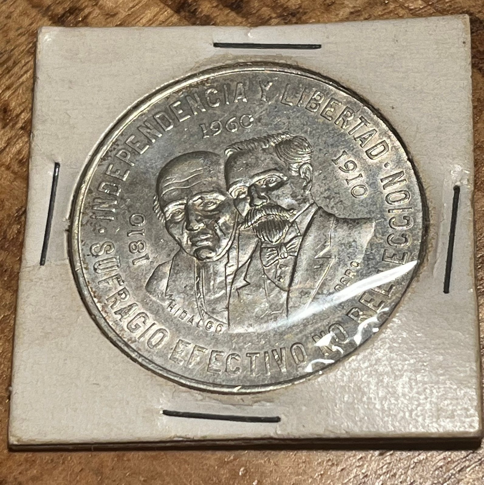 Zilveren munt diez 10 pesos Mexico 150 jaar, Ophalen of Verzenden, Buitenland, Munten