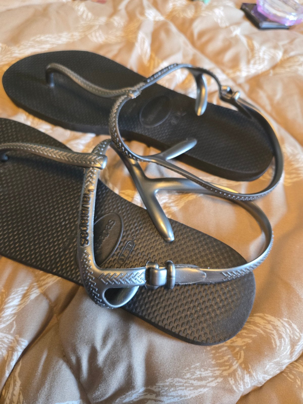 Havaianas, 37/38, Zwart, Slim met Enkelband, Slippers, Zwart, Ophalen of Verzenden, Gedragen