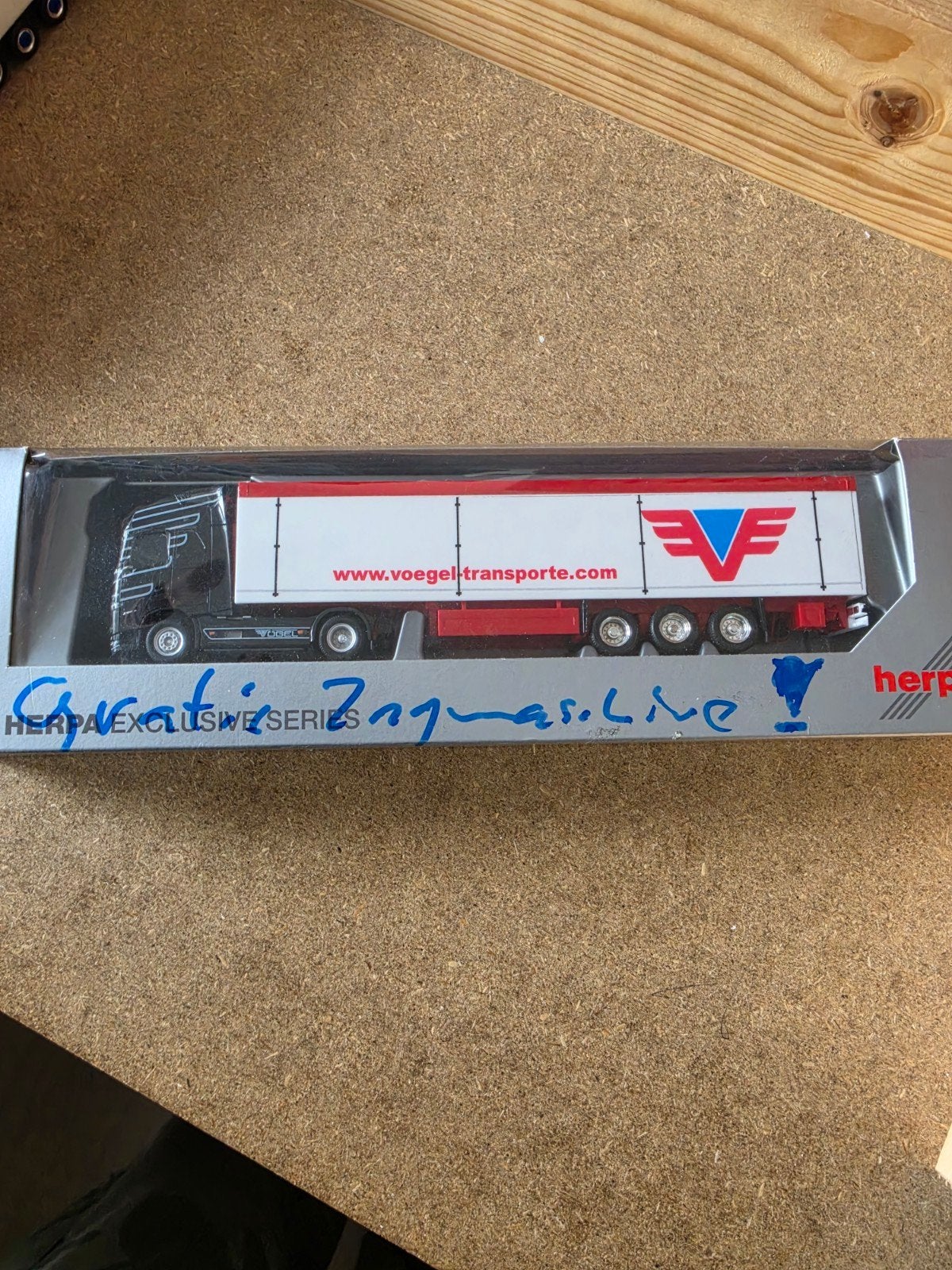 1758 volvo fh gl 2020 vogel met walking floor eigenbouw FL, Ophalen of Verzenden, Zo goed als nieuw, Bus of Vrachtwagen, Herpa