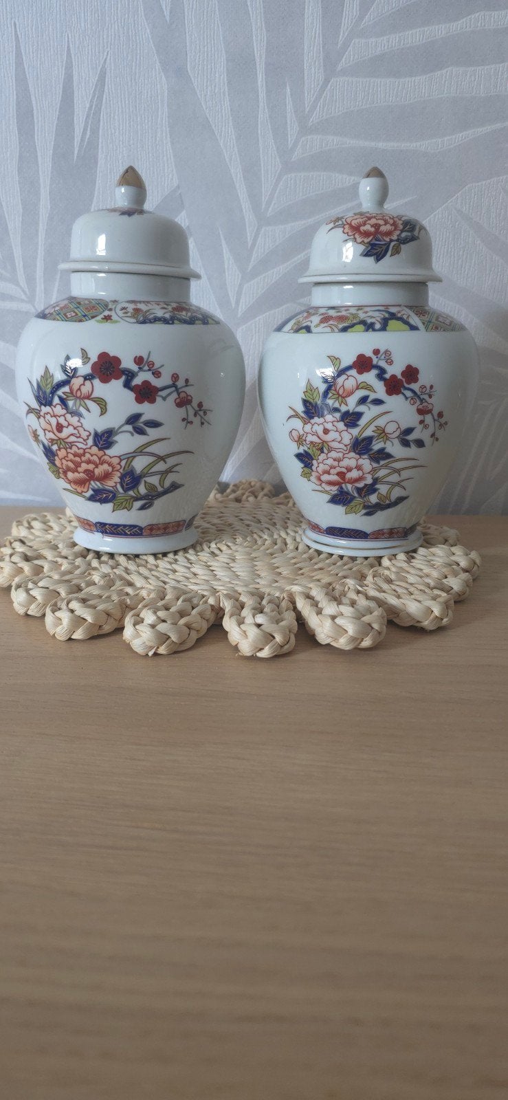 Set van 2 Imari Ware Japanse gemberpotten, Ophalen of Verzenden