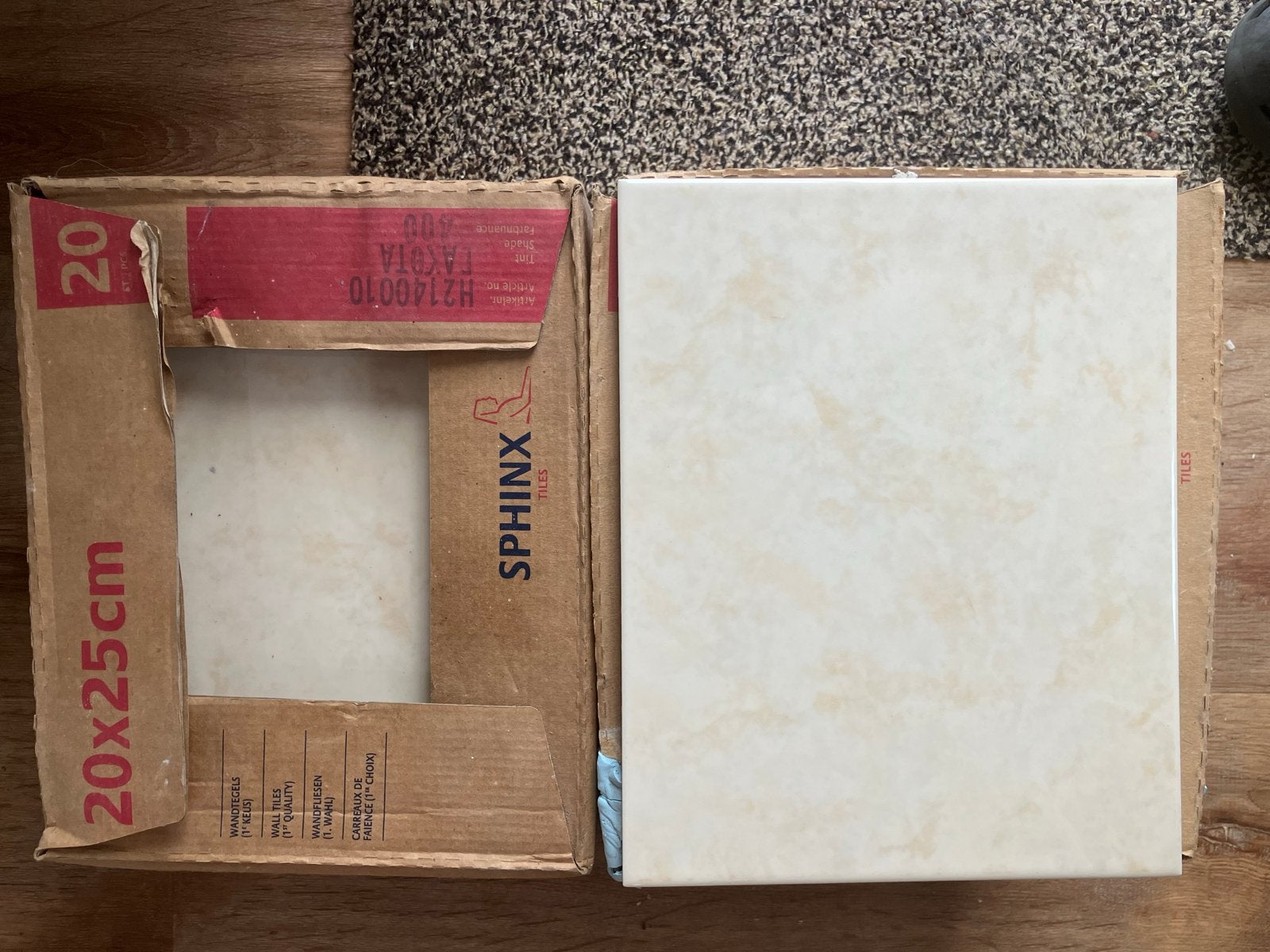 Sphinx wandtegels 20x25 cm - Nieuw in doos, Ophalen, Nieuw, 20 tot 40 cm, Minder dan 5 m²