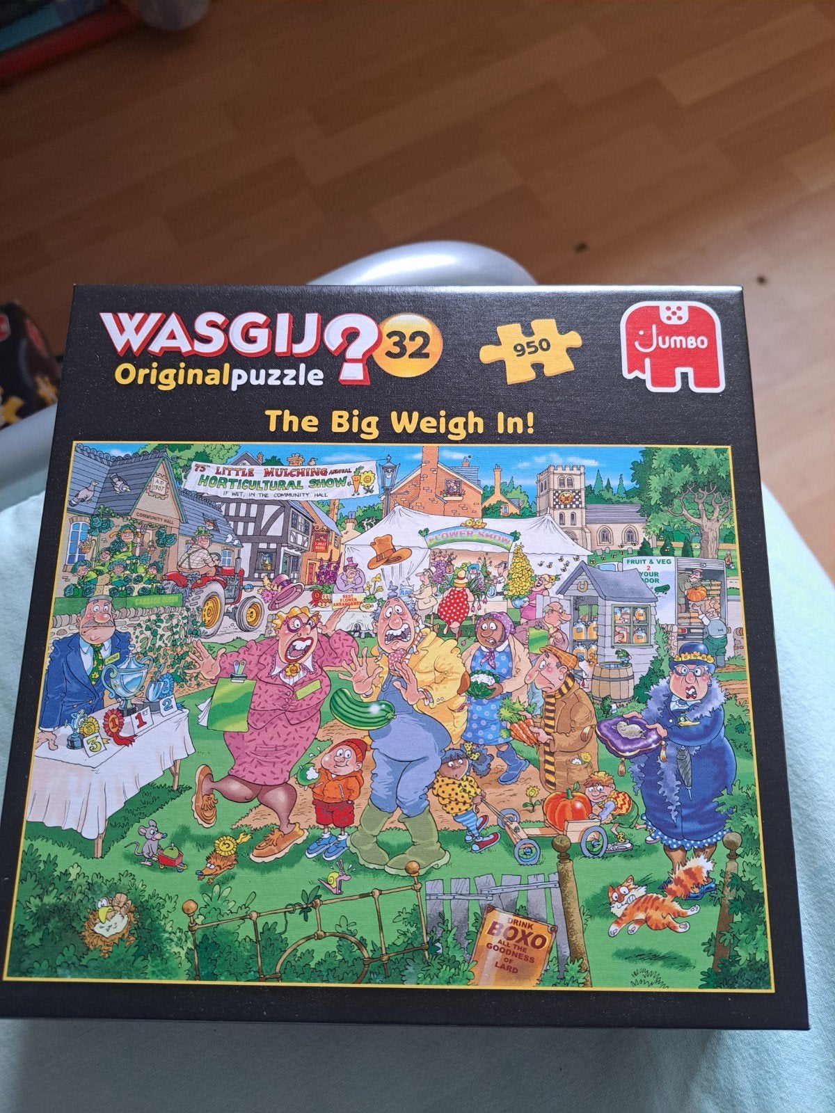 Wasgij Original 32: The Big Weigh In! 950 stukjes, Ophalen of Verzenden, 500 t/m 1500 stukjes, Zo goed als nieuw, Legpuzzel