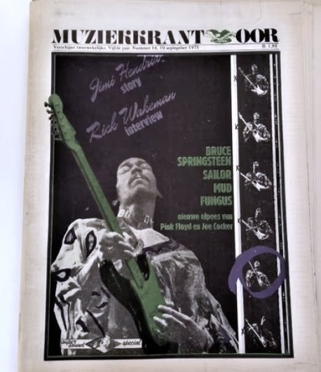 Muziekkrant OOR (1975) - Jimi Hendrix Cover, Ophalen of Verzenden, Gelezen, Muziek, Film of Tv