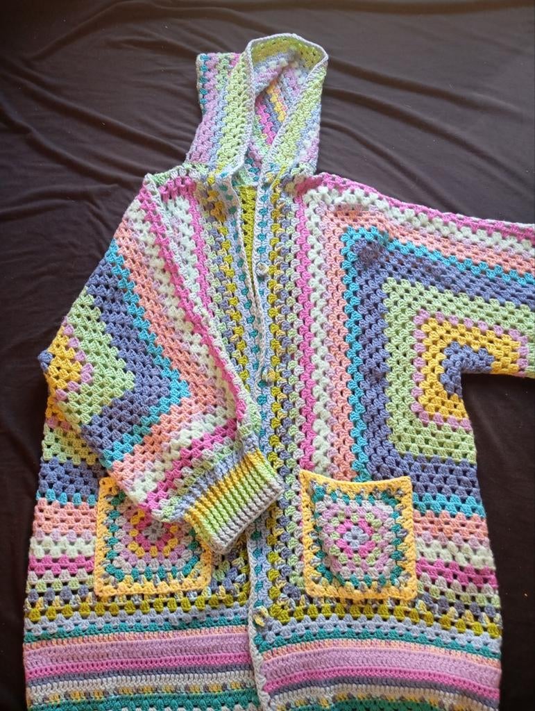 Handgemaakte Granny Square Cardigan - Boho Stijl, Kleding | Dames, Ophalen of Verzenden