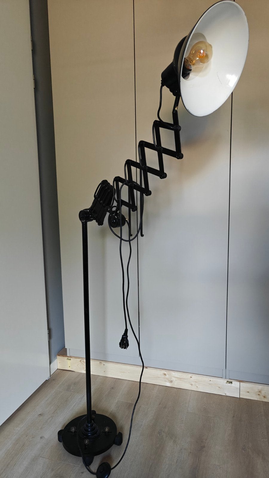 Industriële schaarlamp - Zo goed als nieuw, Ophalen, Zo goed als nieuw, Metaal, 150 tot 200 cm