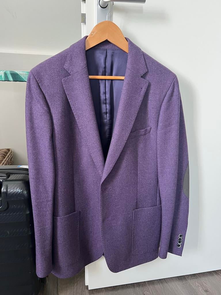 The Society Shop Colbert Maat 50 Paars Wol, Ophalen, Zo goed als nieuw, Maat 48/50 (M), Paars