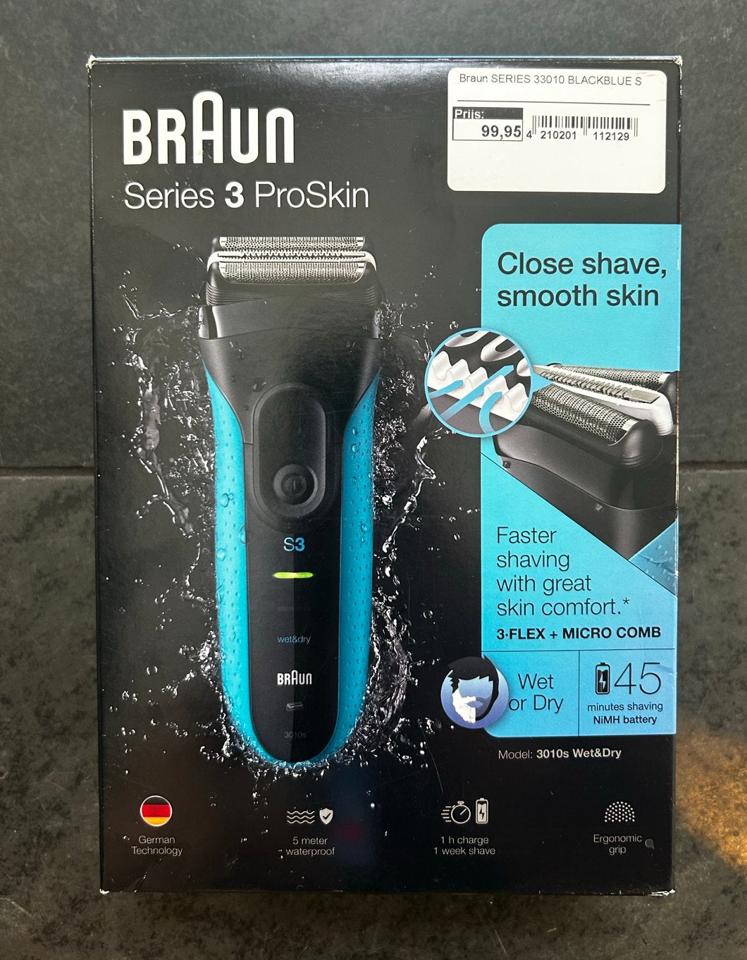 Braun Series 3 ProSkin 3010s Elektrisch Scheerapparaat, Witgoed en Apparatuur, Persoonlijke-verzorgingsapparatuur, Ophalen of Verzenden