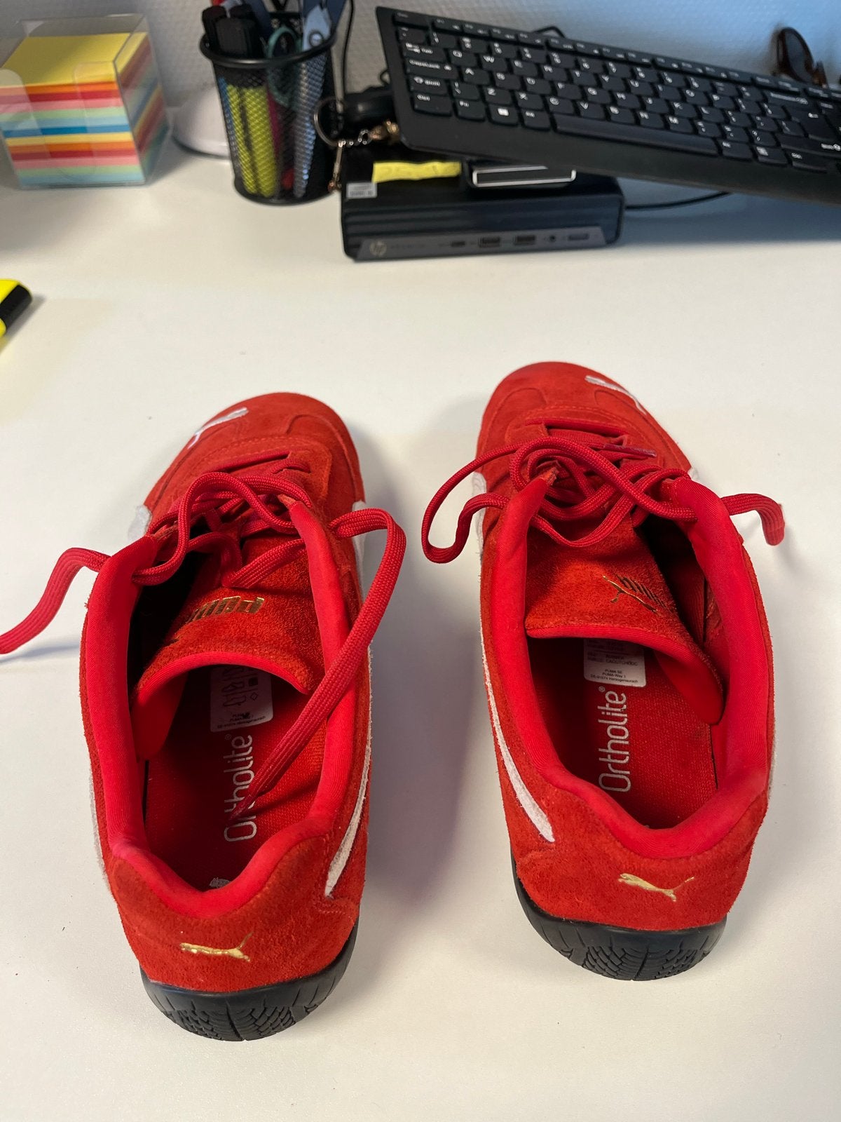 Puma Speedcat LS Sneakers Rood - Maat 42, Ophalen of Verzenden, Zo goed als nieuw, Sneakers of Gympen