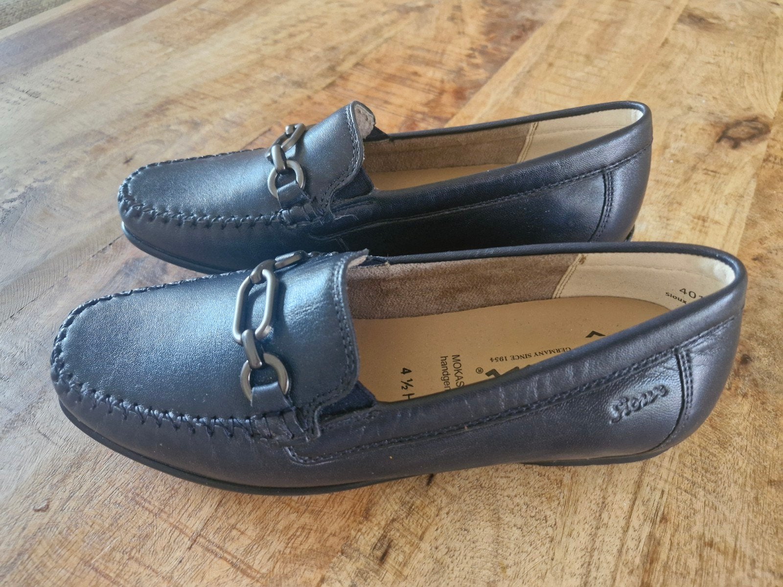 Sioux cortizia - mocassins donkerblauw, Ophalen of Verzenden, Zo goed als nieuw, Blauw