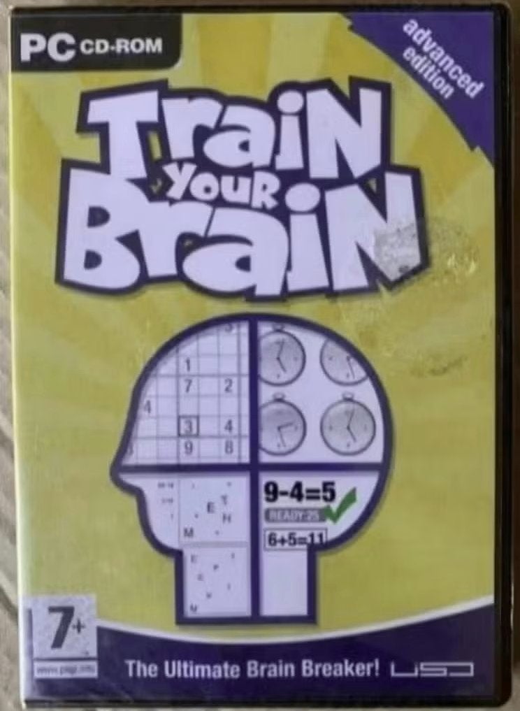 PC game CD-ROM Train your brain; 7+; in cellofaan NIEUW, Spelcomputers en Games, Games | Pc, Puzzel en Educatief, 1 speler, Nieuw