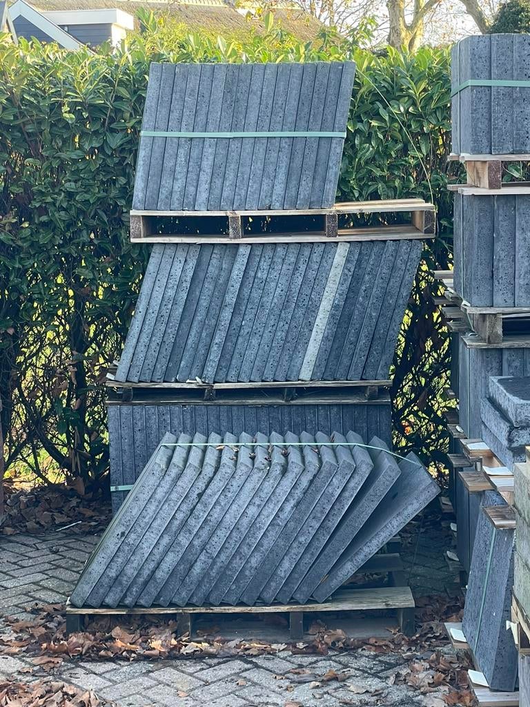 27 m2 Oud Hollandse tegels 60x60x5cm Antraciet RESTPARTIJ, Ophalen, Nieuw, Beton, Terrastegels