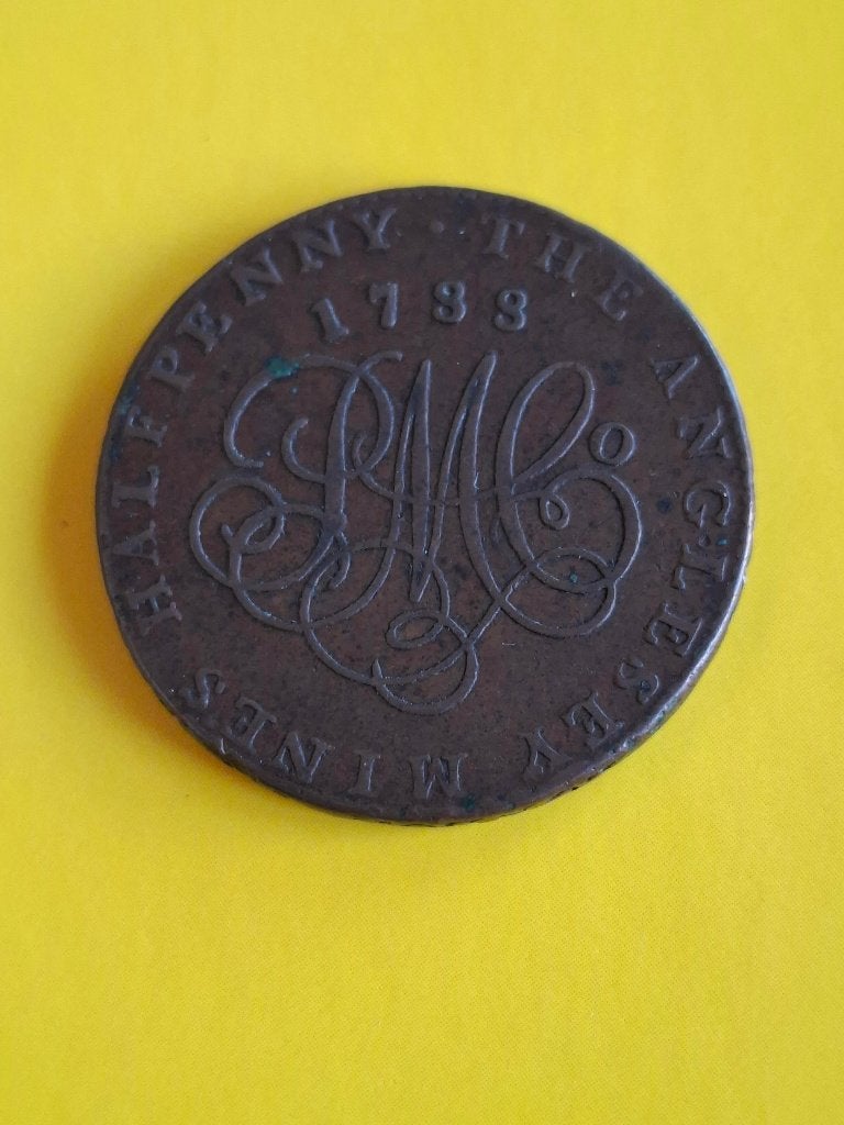 1788 Engeland 1/2 penny token Anglesey druïde, Verzenden, Overige landen, Losse munt