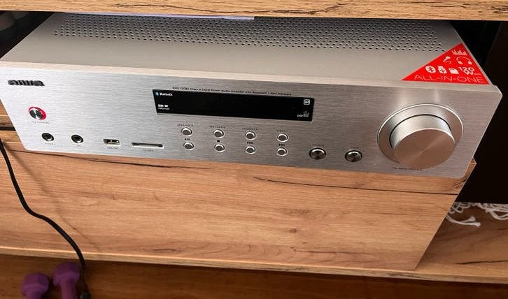 Sony SS-F60 ESL Speakers + Aiwa Bluetooth Versterker 120W, Ophalen, 70 watt of meer, Zo goed als nieuw, Overige spelers