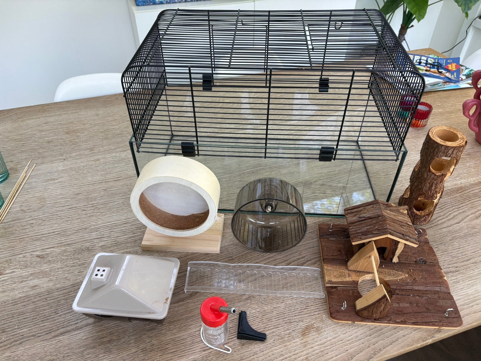 Hamster kooi (2x), Dieren en Toebehoren, Minder dan 60 cm, Kooi, Gebruikt, Minder dan 75 cm