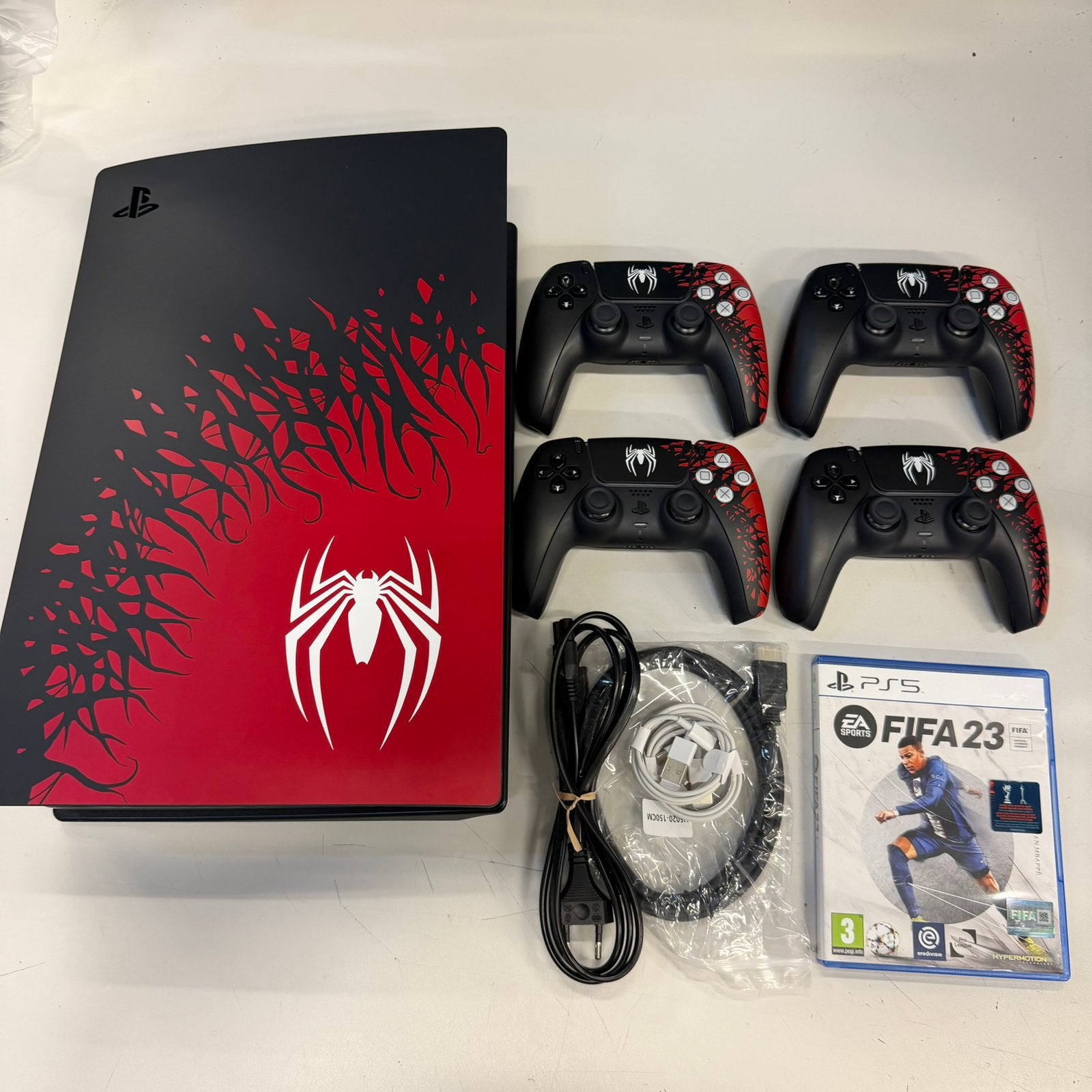 Sony Playstation 5 PS5 Disc 825GB + 4 Controllers + Game, Playstation 5, Sony, Ophalen of Verzenden, Zo goed als nieuw