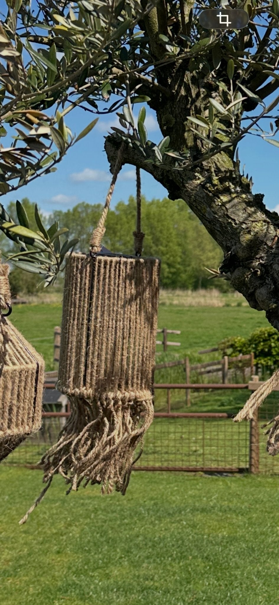 Sfeervolle Jute Solar Hanglamp Cilinder Dagmar Ibiza Stijl, Nieuw, Ophalen of Verzenden, Nvt, Nvt
