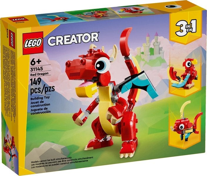 Lego Creator Red Dragon nr 31145, Lego, Lego, Lego, Nieuw