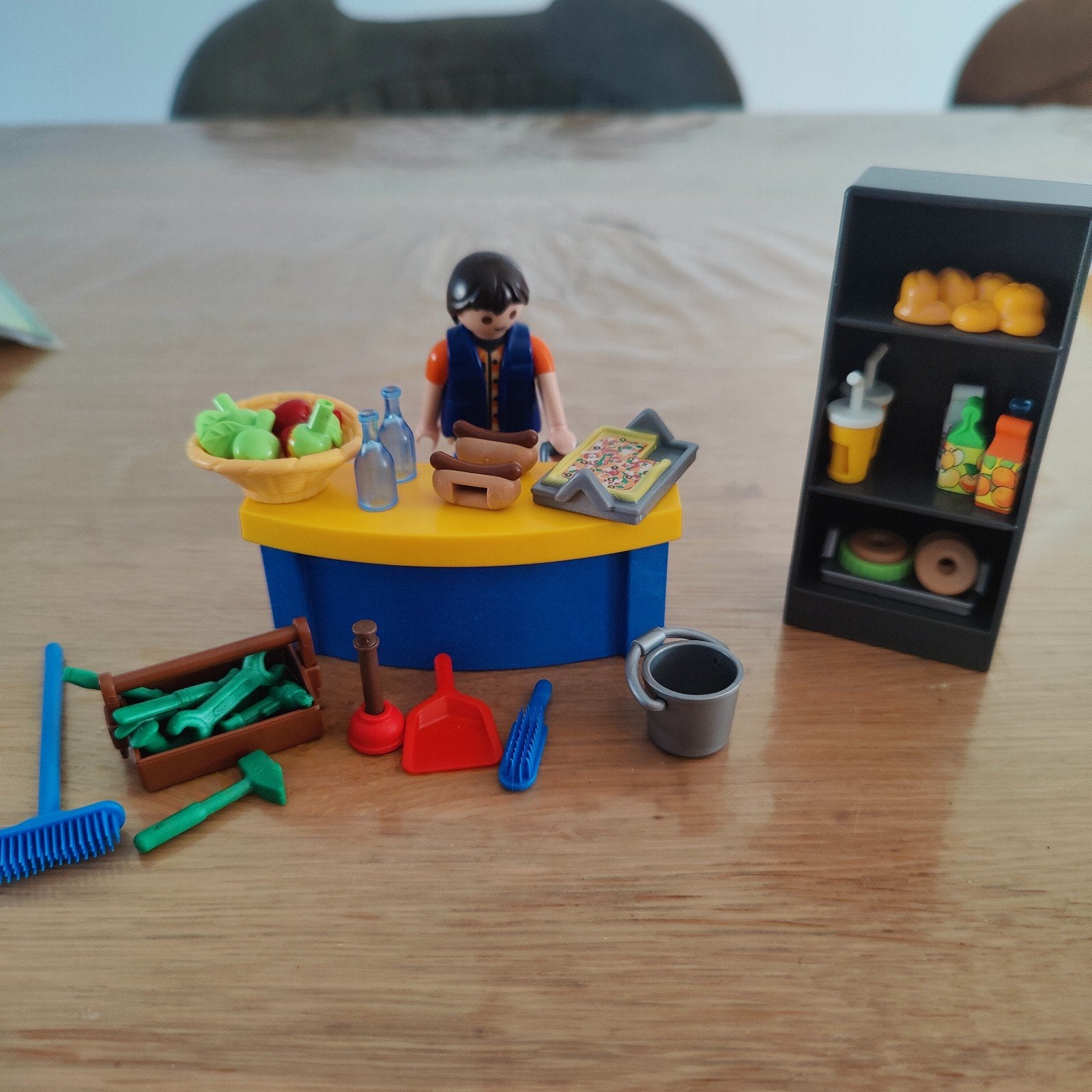 Playmobil supermarkt met figuur en accessoires, Ophalen of Verzenden