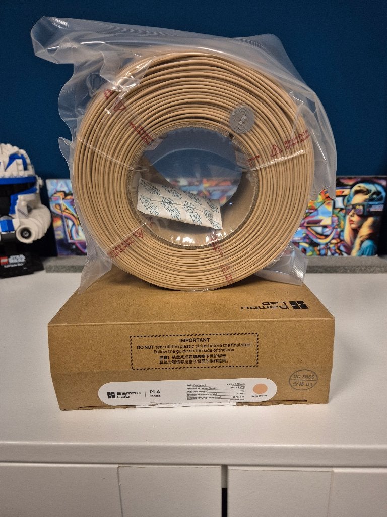 Bambu Lab PLA matte refill - Latte Brown (1kg), Computers en Software, Ophalen of Verzenden, Nieuw, Filamentrollen
