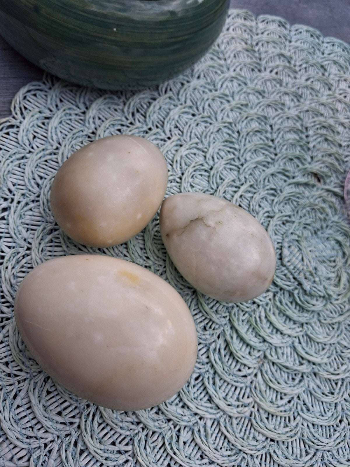 Set van 3 decoratieve marmeren eieren, Ophalen