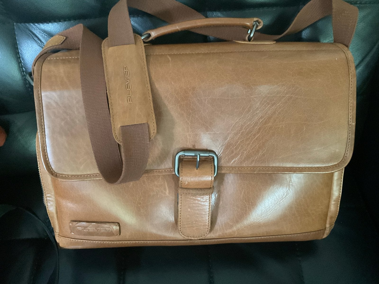 Leren Plevier Laptoptas/Aktetas, Ophalen of Verzenden, Nieuw, Gevoerd laptopvak, Overige typen