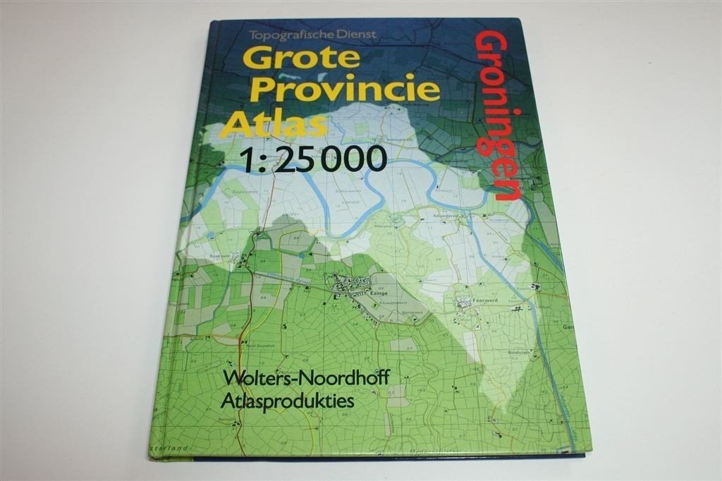 Grote Provincie Atlas — Groningen — 1:25.000, Gelezen, Ophalen of Verzenden, Landkaart, 1800 tot 2000