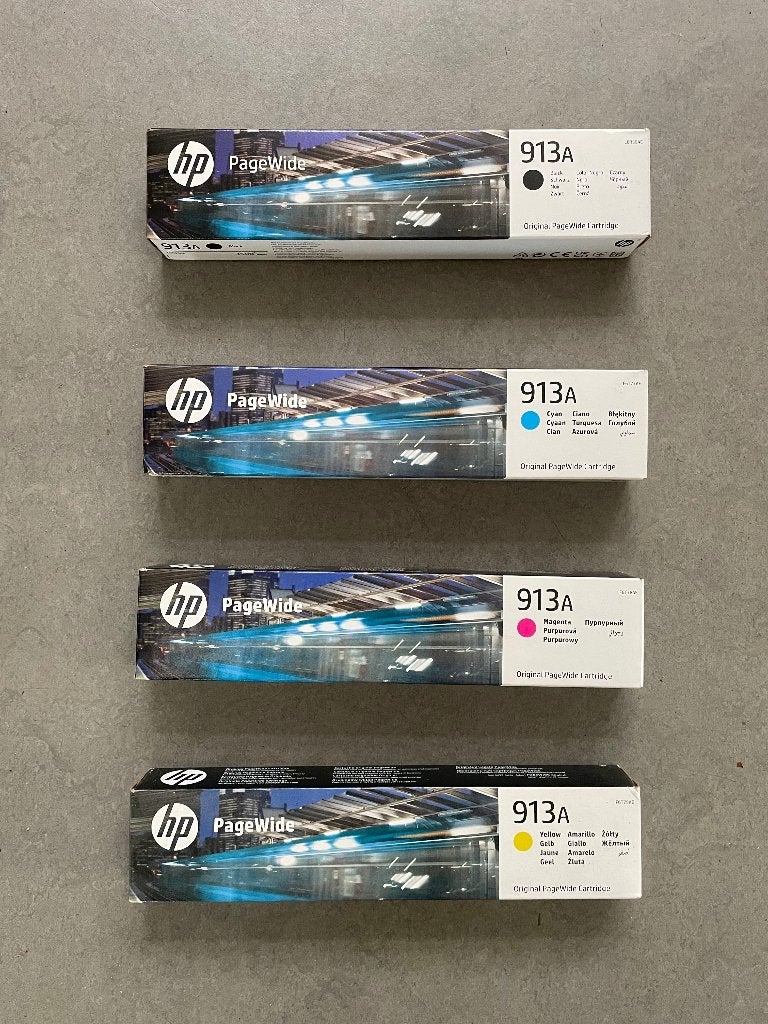 Originele HP 913a cartridges (zwart, geel, cyaan, magenta), Computers en Software, Printerbenodigdheden, Ophalen of Verzenden