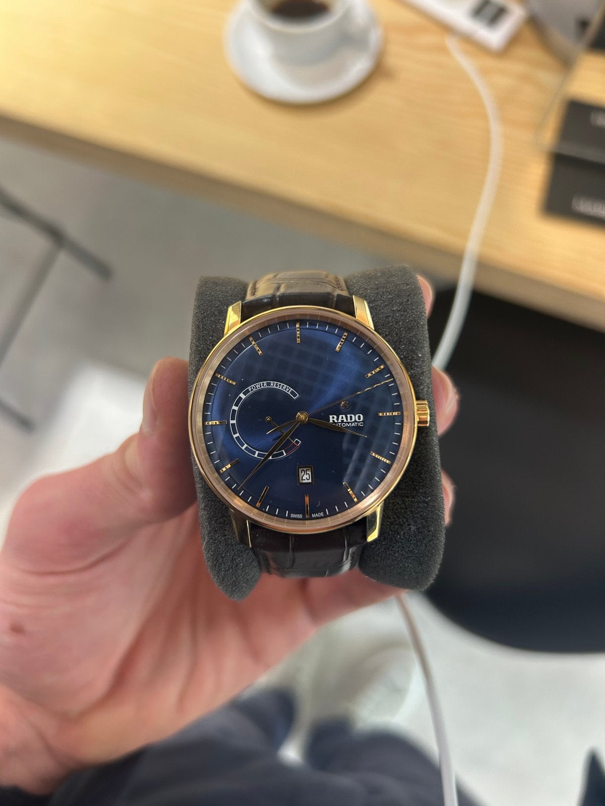 Rado Coupole Classic Automatic Power Reserve, Overige merken, Leer, Polshorloge, Nieuw