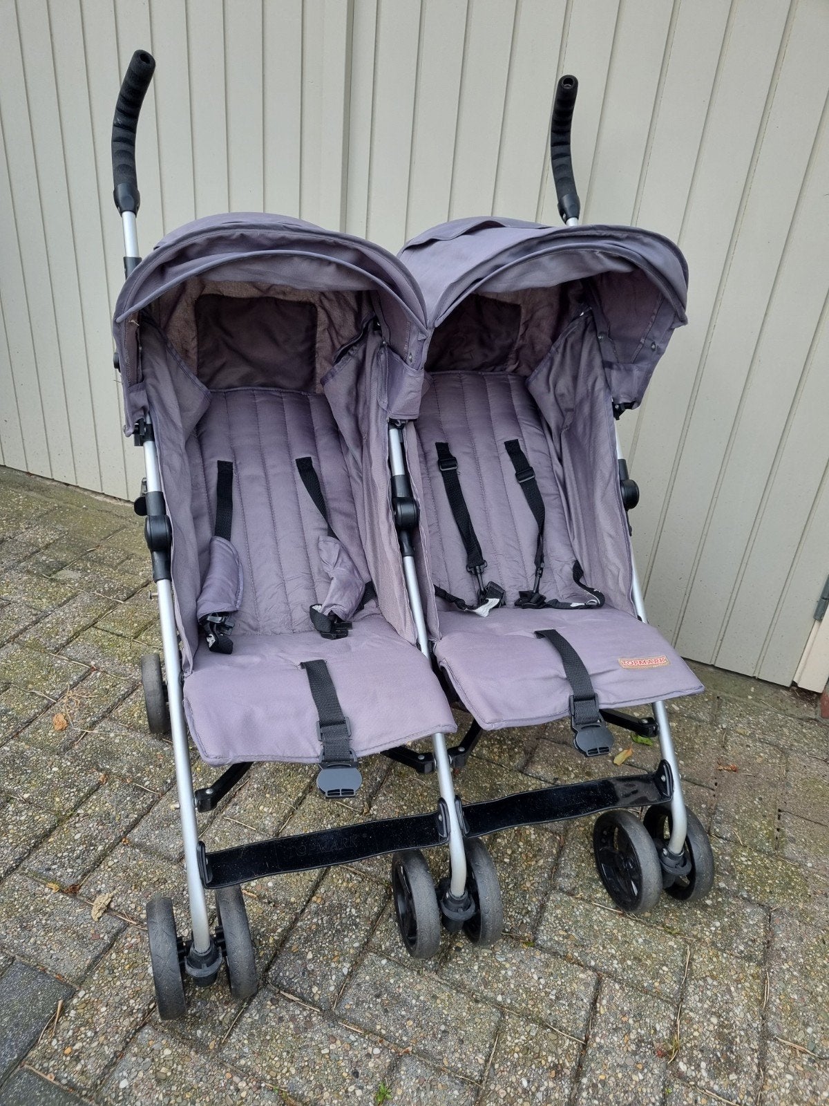 Topmark Tweeling Buggy - Grijs, Inklapbaar, Goede Staat, Ophalen, Gebruikt, Overige merken, Duomodel