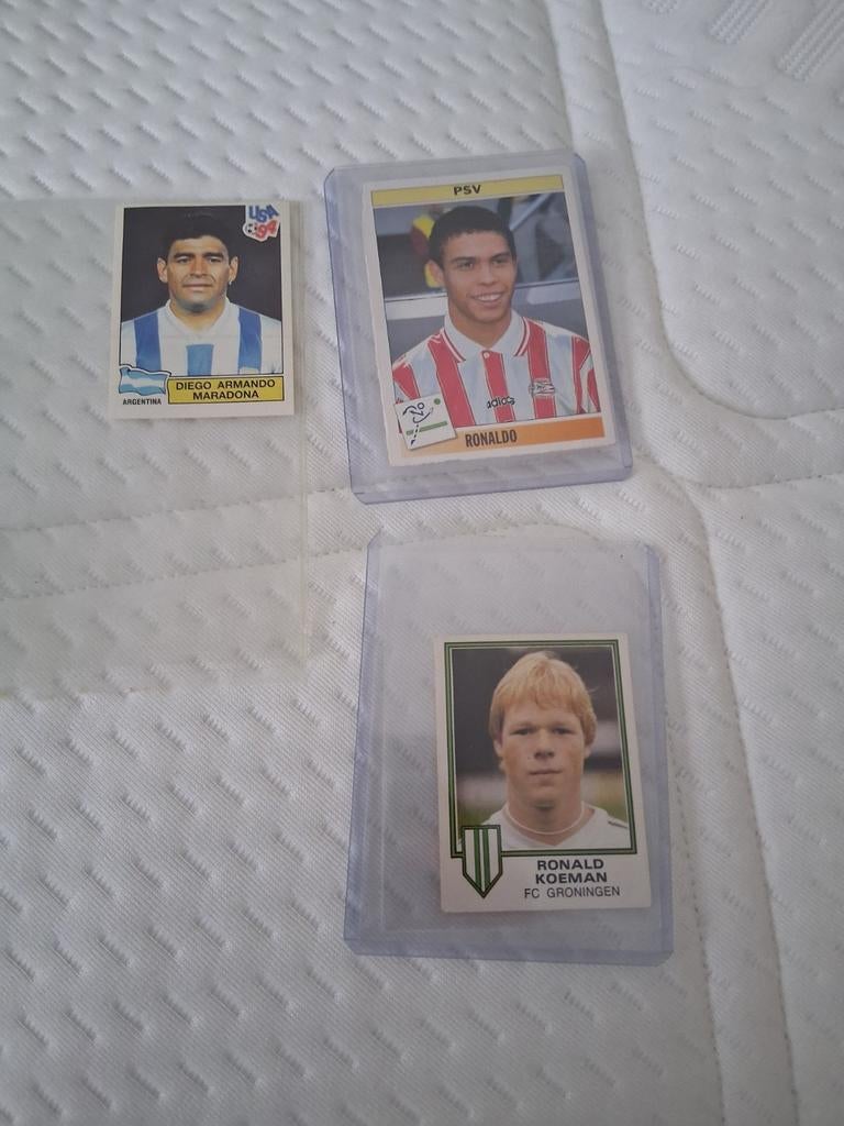 Zeldzame Panini kaarten: Ronaldo, Koeman, Maradona, Verzamelen, Ophalen of Verzenden