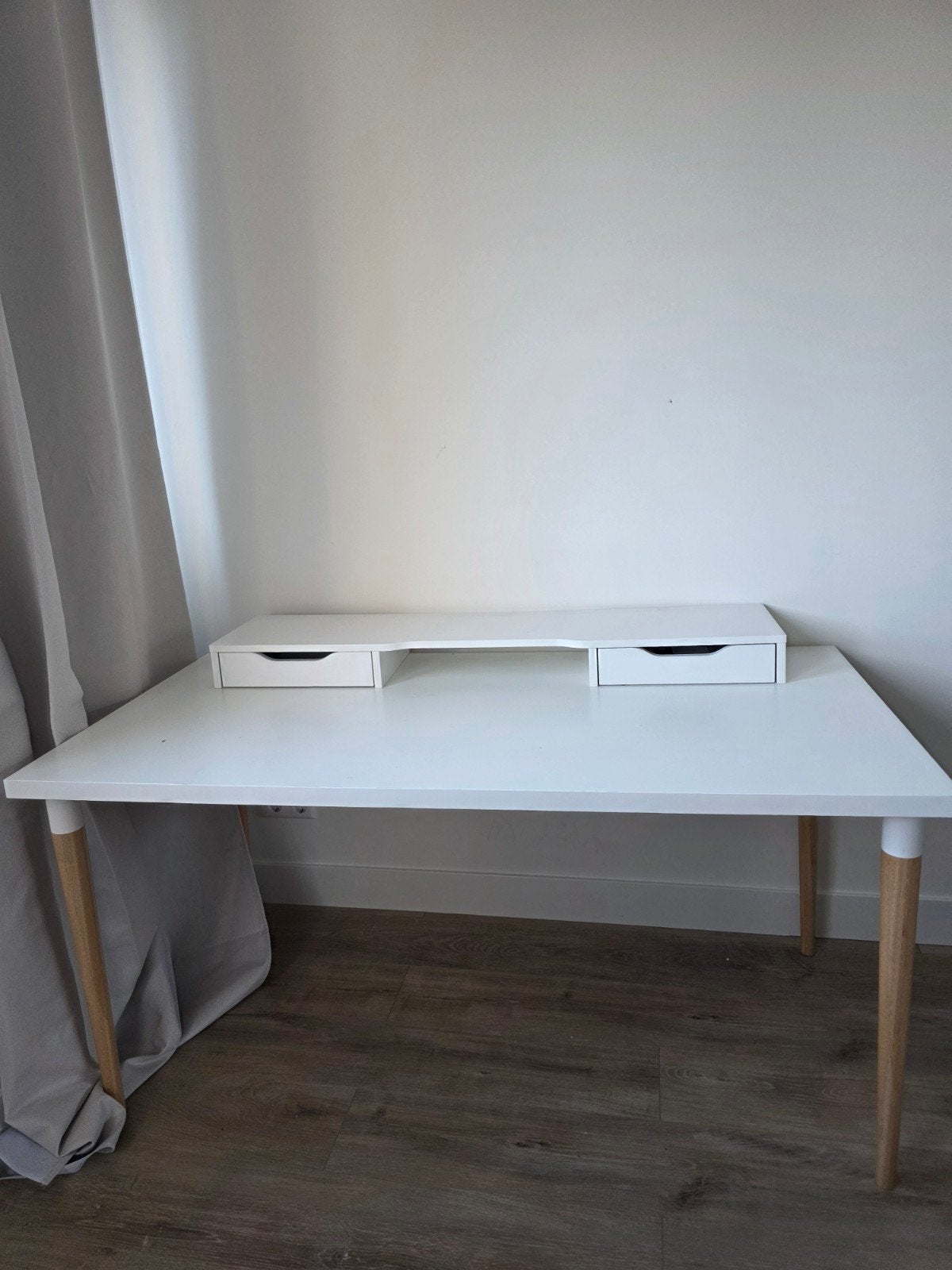IKEA LINNMON bureau met ALEX lades - 150x75 cm, Ophalen, Met lades, Gebruikt, Spaanplaat of MDF