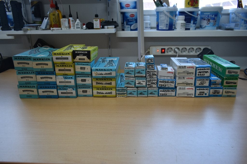 Partij lege Marklin dozen., Hobby en Vrije tijd, Modeltreinen | H0, Ophalen of Verzenden, Gebruikt, Wisselstroom, Märklin