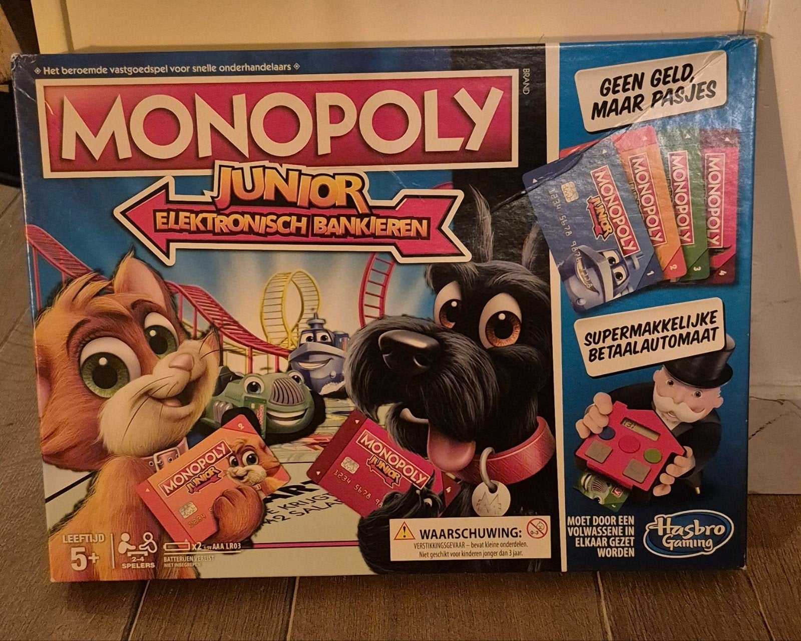 Monopoly Junior Elektronisch Bankieren - Compleet & Leuk!, Hobby en Vrije tijd, Drie of vier spelers, Ophalen of Verzenden, Zo goed als nieuw