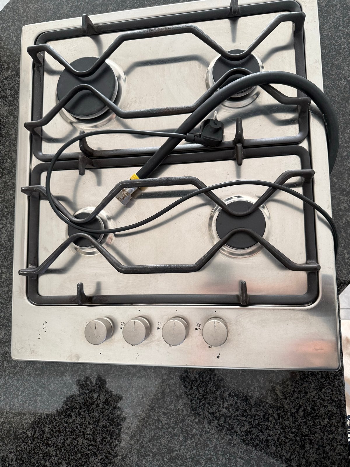 AEG Inbouw Gasfornuis 4 Pitten RVS, Witgoed en Apparatuur, Kookplaten, Gebruikt, Inbouw, Gas, 4 kookzones