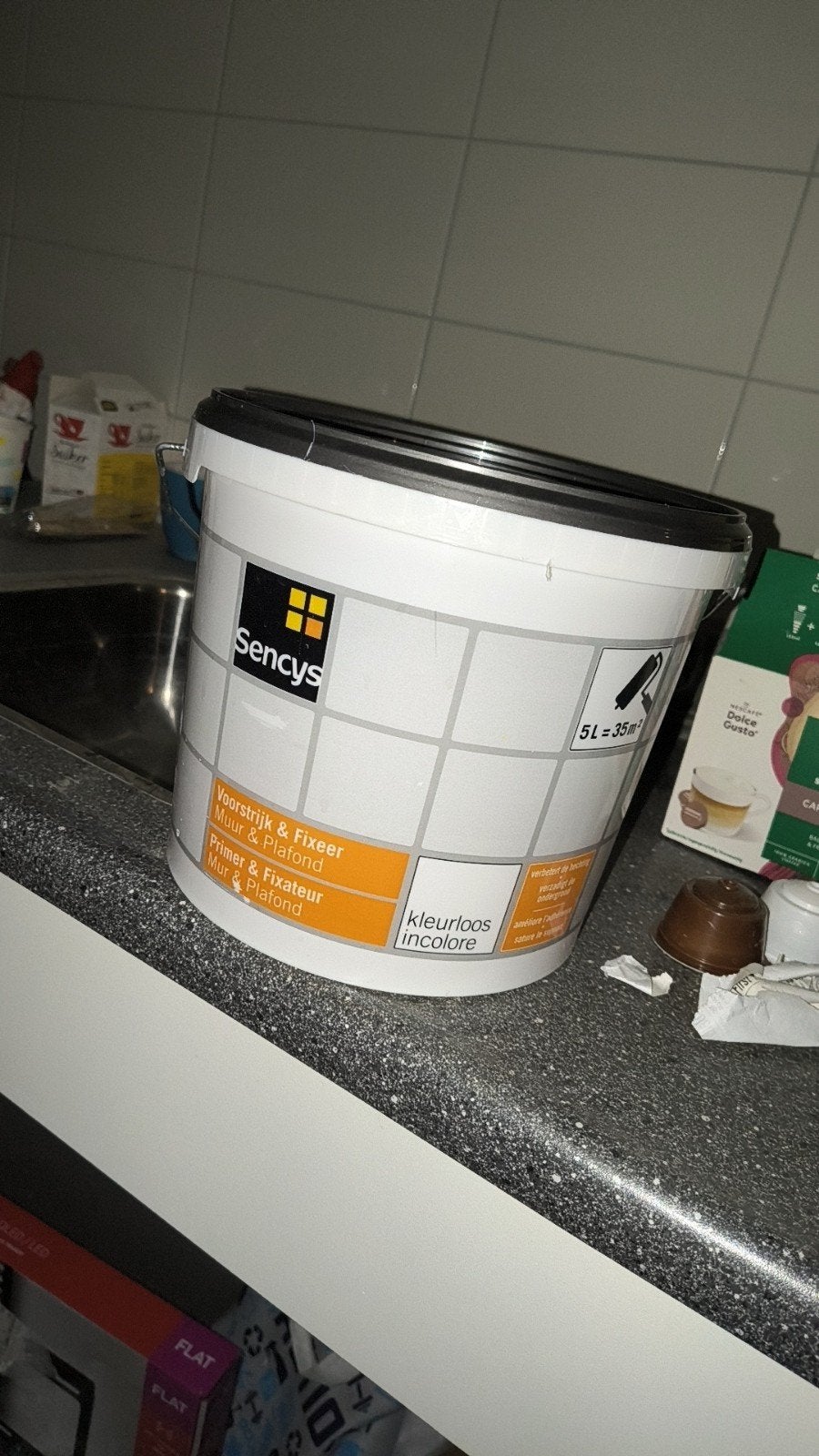 Voorstrijkmiddel, 5 tot 10 liter, Ophalen, Nieuw, Wit