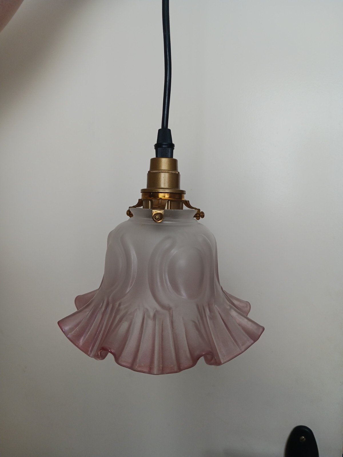 Art Deco hanglampen 2 stuks, Ophalen of Verzenden, Zo goed als nieuw, Glas, Art deco