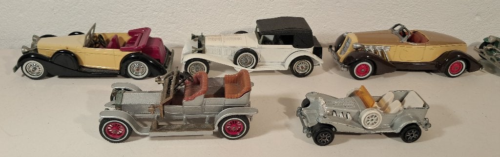 7 kleurrijke oldtimers Matchbox oldtimer auto, Ophalen of Verzenden, Gebruikt, Auto, Matchbox