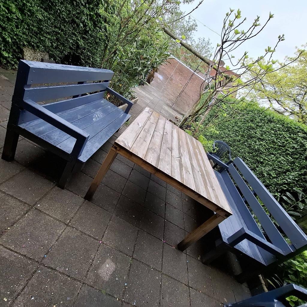 Tuinbanken 3 stuks, Ophalen, Gebruikt, Hout